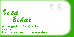 vita behal business card